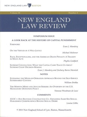 cover image of New England Law Review